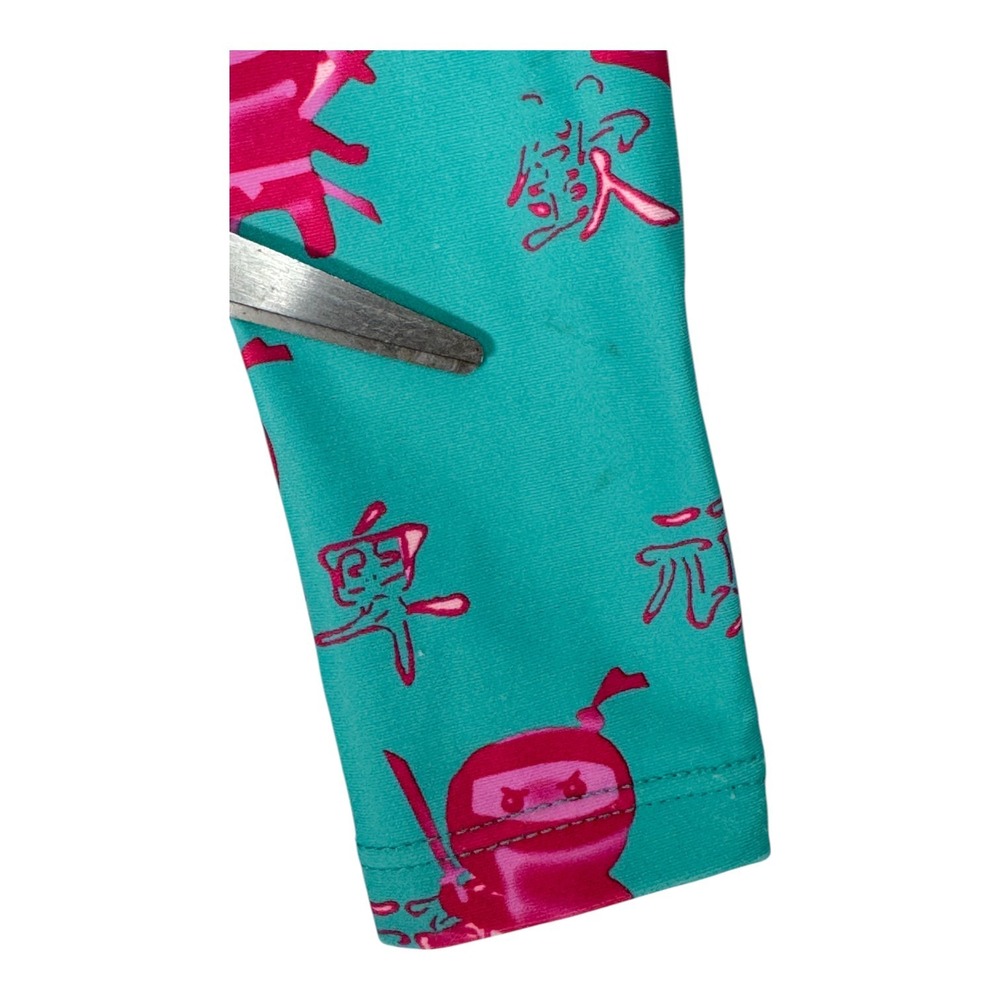 Mott 50 Toddler‎ Girls Swimsuit Sz 2 Green Pink One Piece Zip Long Sleeve UPF50 - Picture 11 of 12